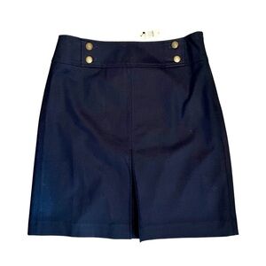 NWT Talbots Navy Blue A-Line Mini Skirt, 4P